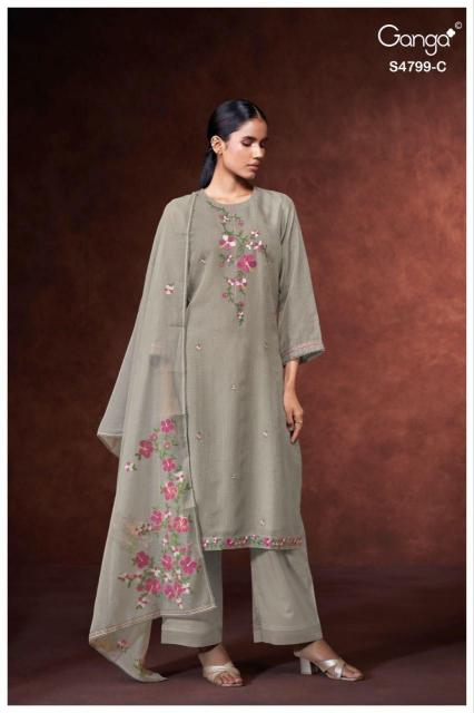 Ganga katerine 4799 floral print dress materials from wholesalers in trivandrum